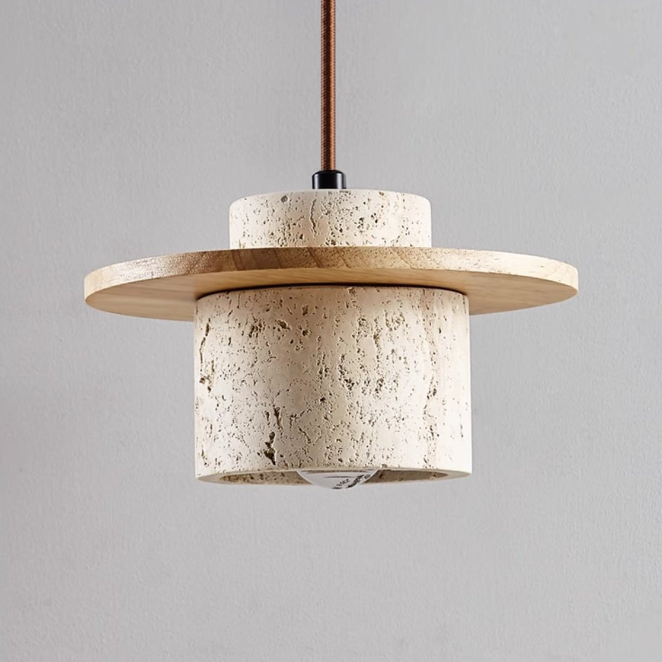 Elegante Travertin Hanglamp voor Stijlvolle Verlichting
