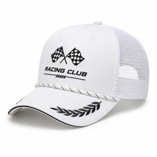 White Racing Club Trucker Cap
