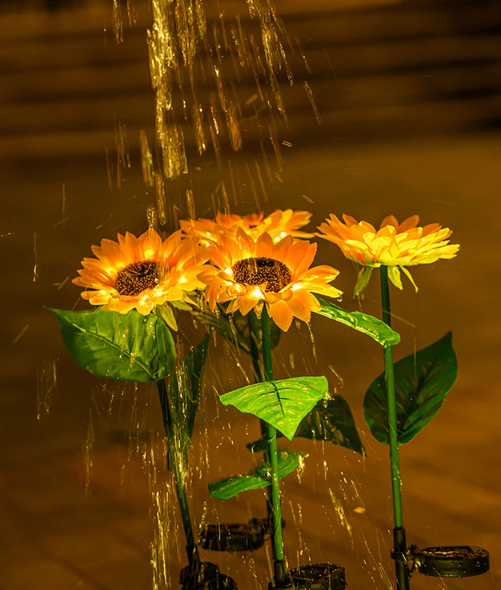 Zonne-energie Zonnebloemlamp voor Buitenverlichting