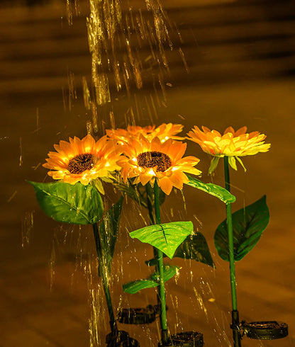 Zonne-energie Zonnebloemlamp voor Buitenverlichting