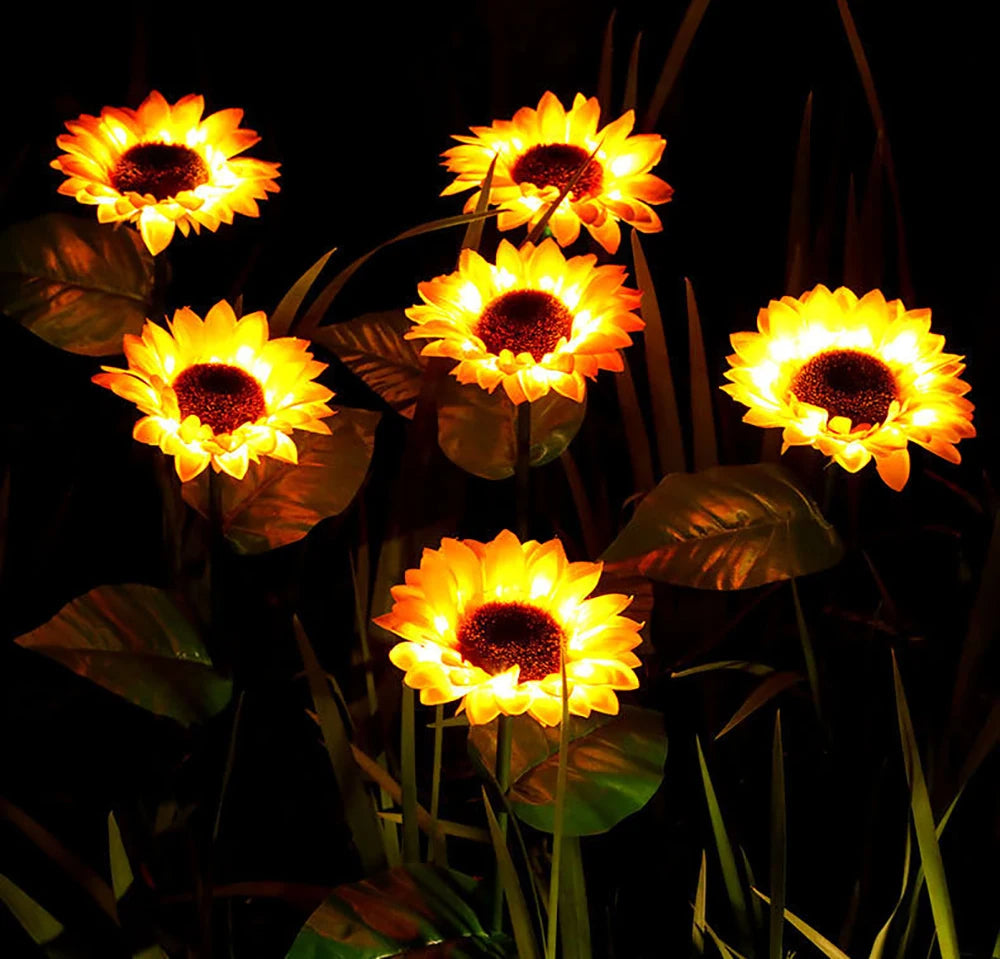 Zonne-energie Zonnebloemlamp voor Buitenverlichting