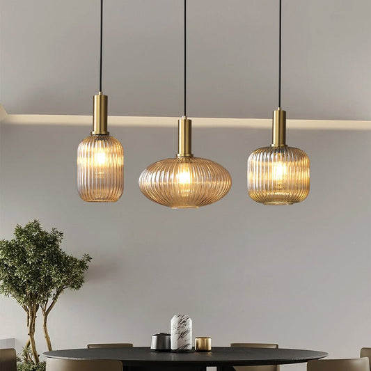 Kleurrijke Vintage Glazen Hanglamp voor Stijlvolle Verlichting