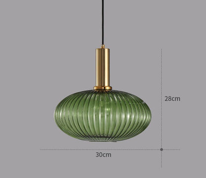 Kleurrijke Vintage Glazen Hanglamp voor Stijlvolle Verlichting