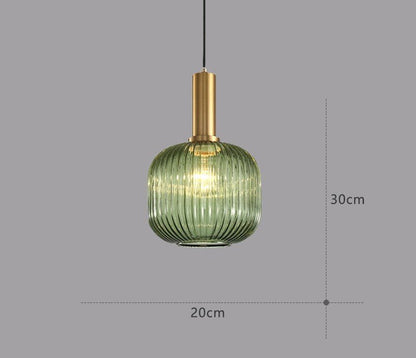 Kleurrijke Vintage Glazen Hanglamp voor Stijlvolle Verlichting