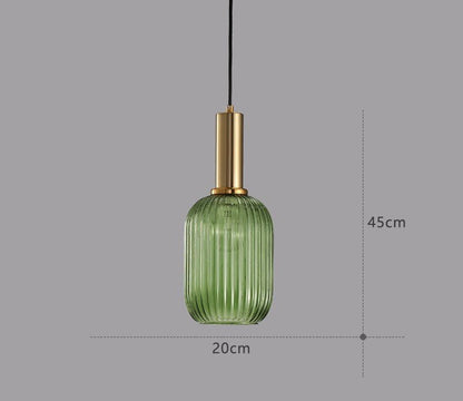 Kleurrijke Vintage Glazen Hanglamp voor Stijlvolle Verlichting