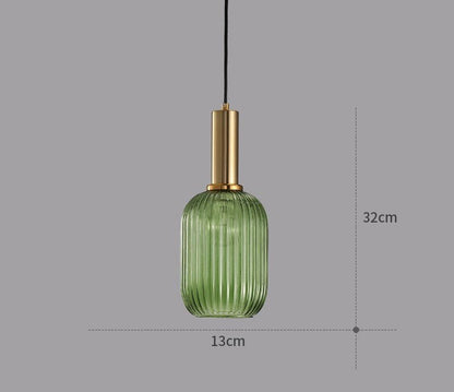 Kleurrijke Vintage Glazen Hanglamp voor Stijlvolle Verlichting