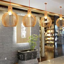Handgemaakte Houten Hanglamp - Rustieke Verlichting