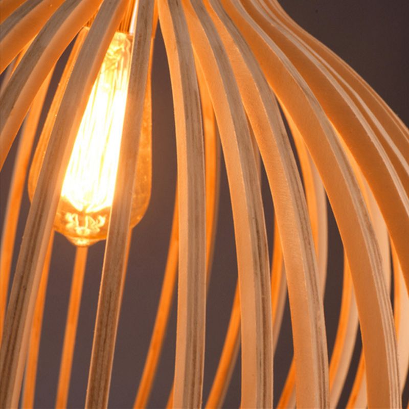 Handgemaakte Houten Hanglamp - Rustieke Verlichting