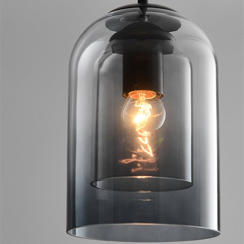 Elegante Dubbele Glazen Hanglamp voor Modern Interieur