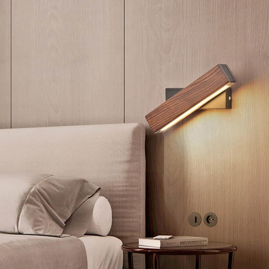 Moderne Draaibare Houten LED Wandlamp