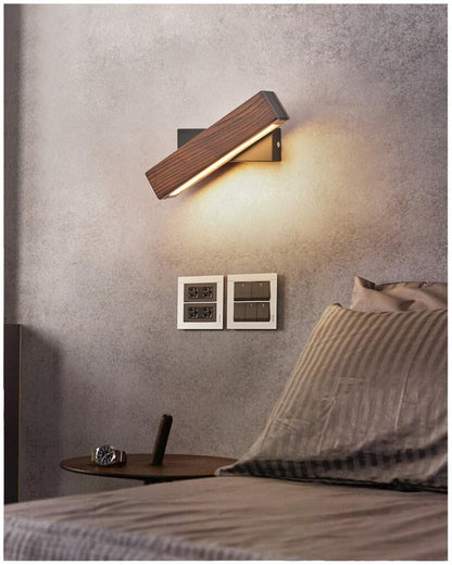Moderne Draaibare Houten LED Wandlamp